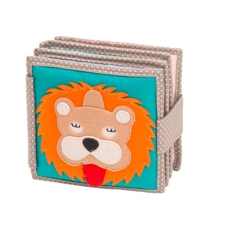 Dozing Lion - 6 sidor Mini Quiet Book för wholesale av Jolly Designs GmbH