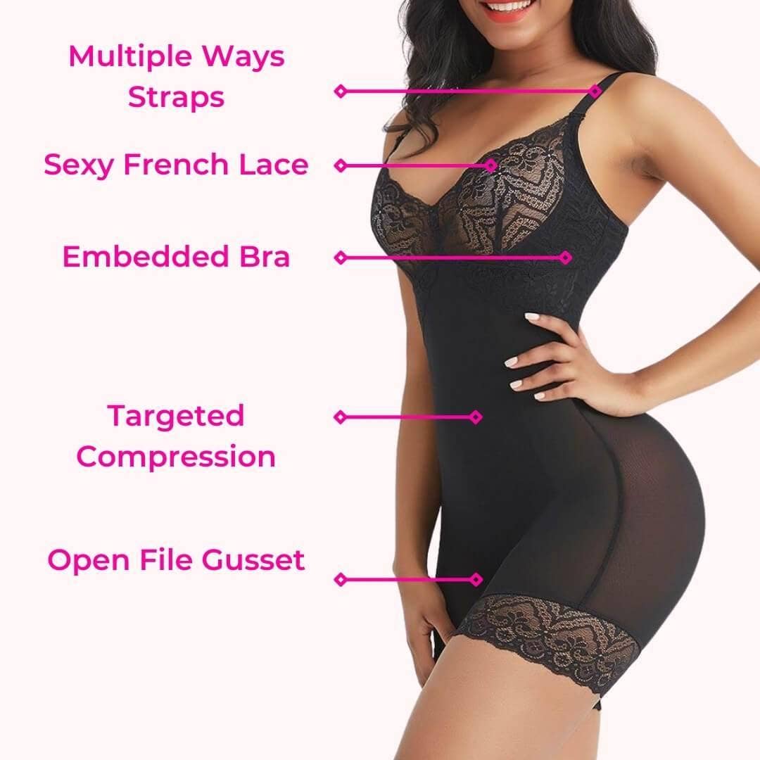 Trophy ShapeWear – wholesale Shapewear – Women's – Medium Compression Lace Bodysuit Shapewear 4
