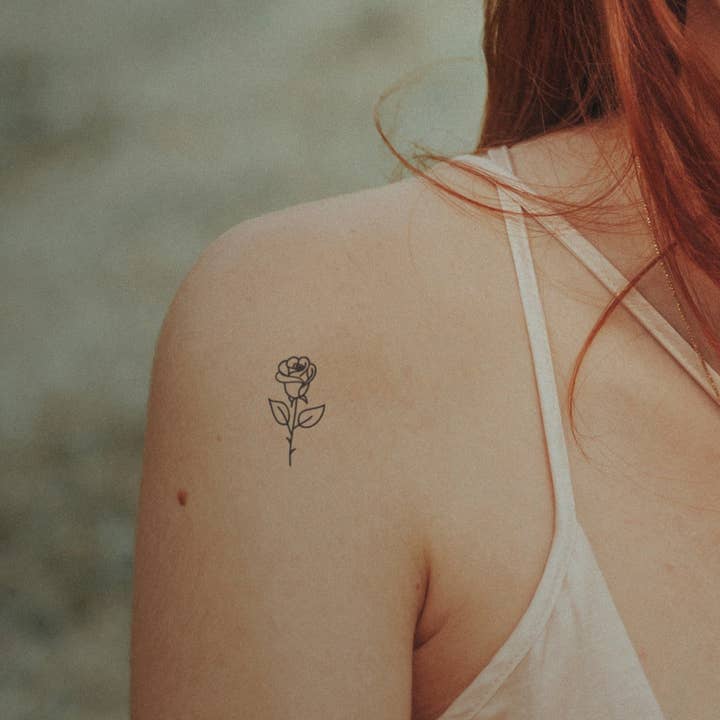 encredelicate - Wholesale Temporary Tattoo - Mini rose temporary tattoo (set of 4)
