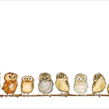 Owlets Postcards Style Notecards for wholesale by Lilac Tree Designs