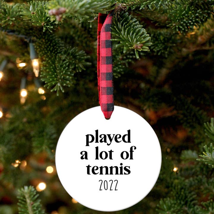 Played a lot of Tennis 2022 Ornament for wholesale by Melody Press Co.