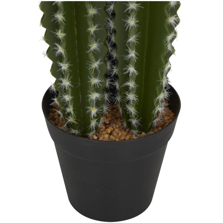 Import Corner - Vente Plantes artificielles - A-30369 : CACTUS ARTIFICIEL AVEC POT EN POLYSTONE 5" L, 23" H3