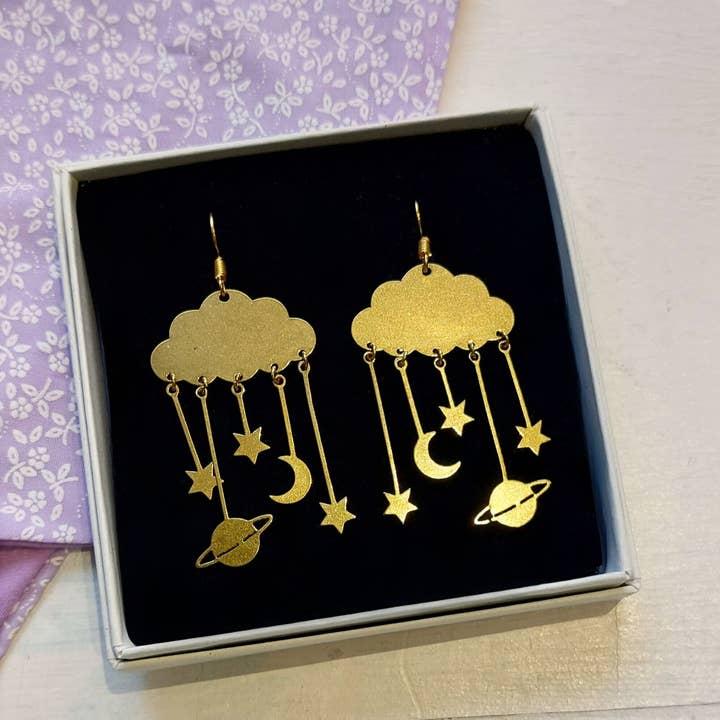 Celestial Cloud Earrings for wholesale by Wild Ginger