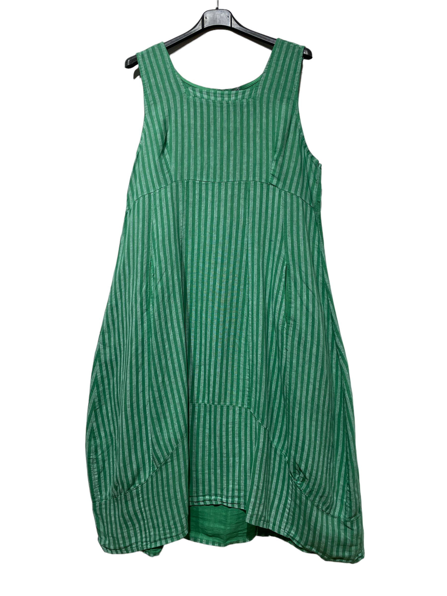 LINEN & COTTON HOUSE - Wholesale Dress - Women's - ROBE EN LIN 322 8119 RAYÉE PRINTEMPS ÉTÉ VÊTEMENTS50