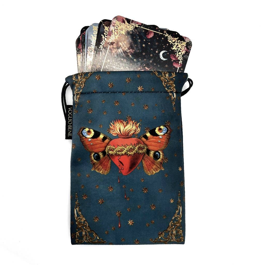 Voglio Bene - Wholesale Makeup/Cosmetic Bag - SACRED BUTTERFLY DRAWSTRING BAG2