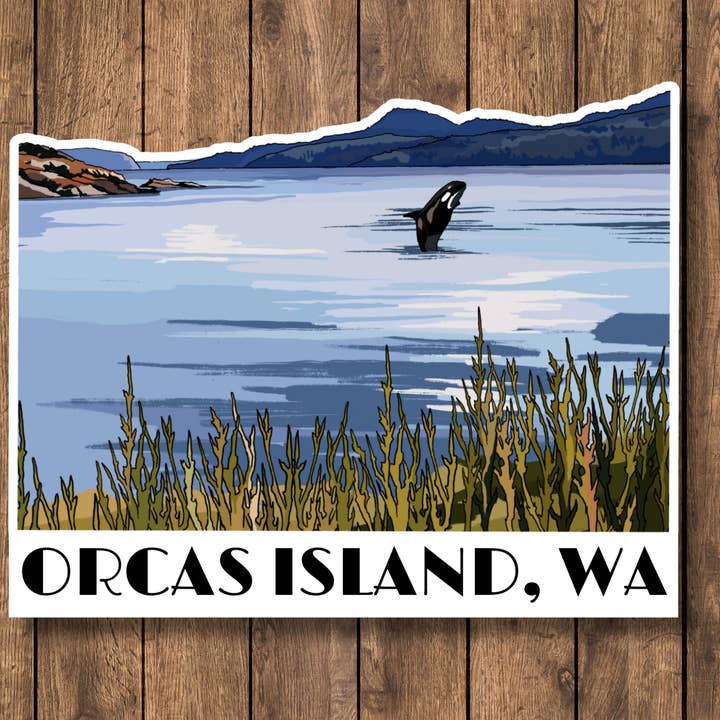 Wild Life Design Co. - Wholesale Sticker - Orcas Island, Washington Sticker | Waterproof Decal2