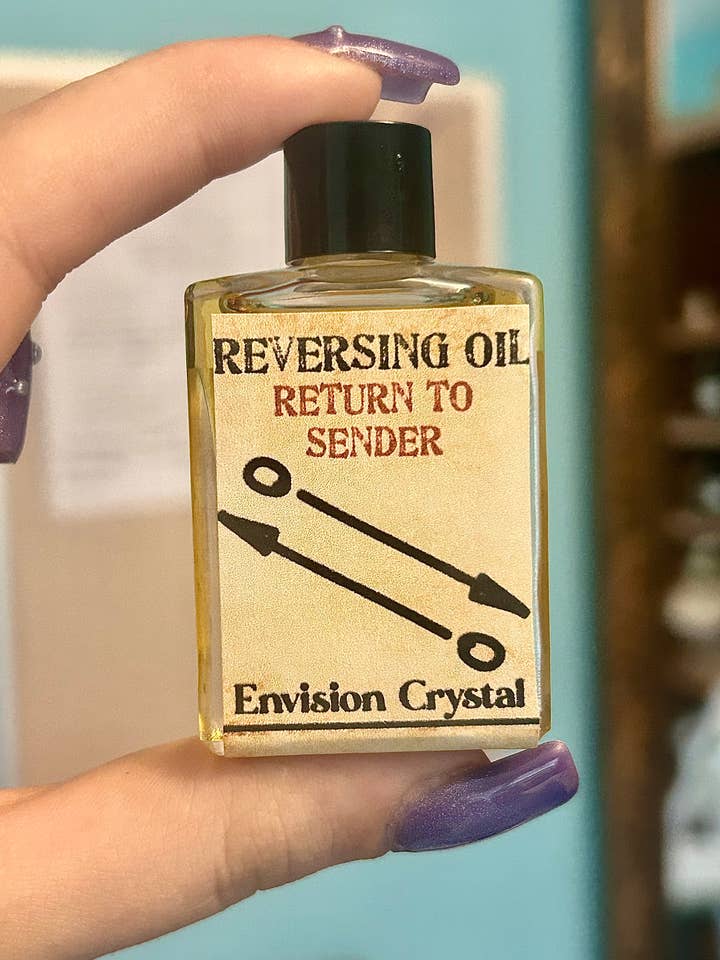 Inverser l'huile d'intention spirituelle 'Retour à l'expéditeur' pour la vente par Envision Crystal