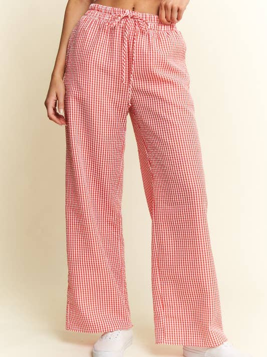 JADE BY JANE - Wholesale Pants - Women's - PLUS SIZE Gingham Boxer Pants4