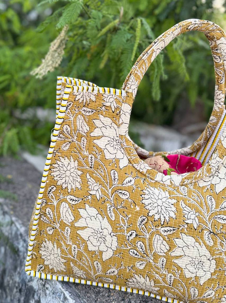 bhavnas boutique - Wholesale Tote Bag - Women's - EcoChic Cotton Quilted Bag Handbag Women's Handbags Tote Bag2