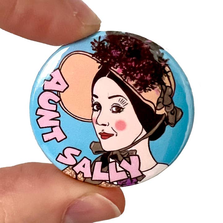 Bite Your Granny - Wholesale Lapel Pin/Button - Aunt Sally Worzel Gummidge Inspired Button Pin Badge