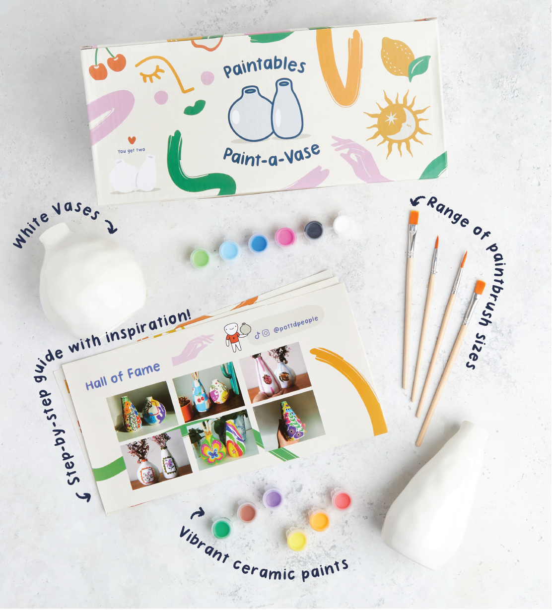 Pott'd – wholesale DIY-pysselkit – Pott’d Paint-a-Vase kit för egenmålade minimalistiska vaser2