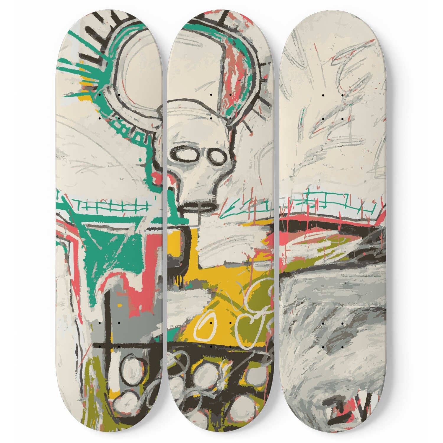 SkateboardArtsy – wholesale Art print – Jean Michel Basquiat - Untitled 1982 - Boxer Skateboard Art0