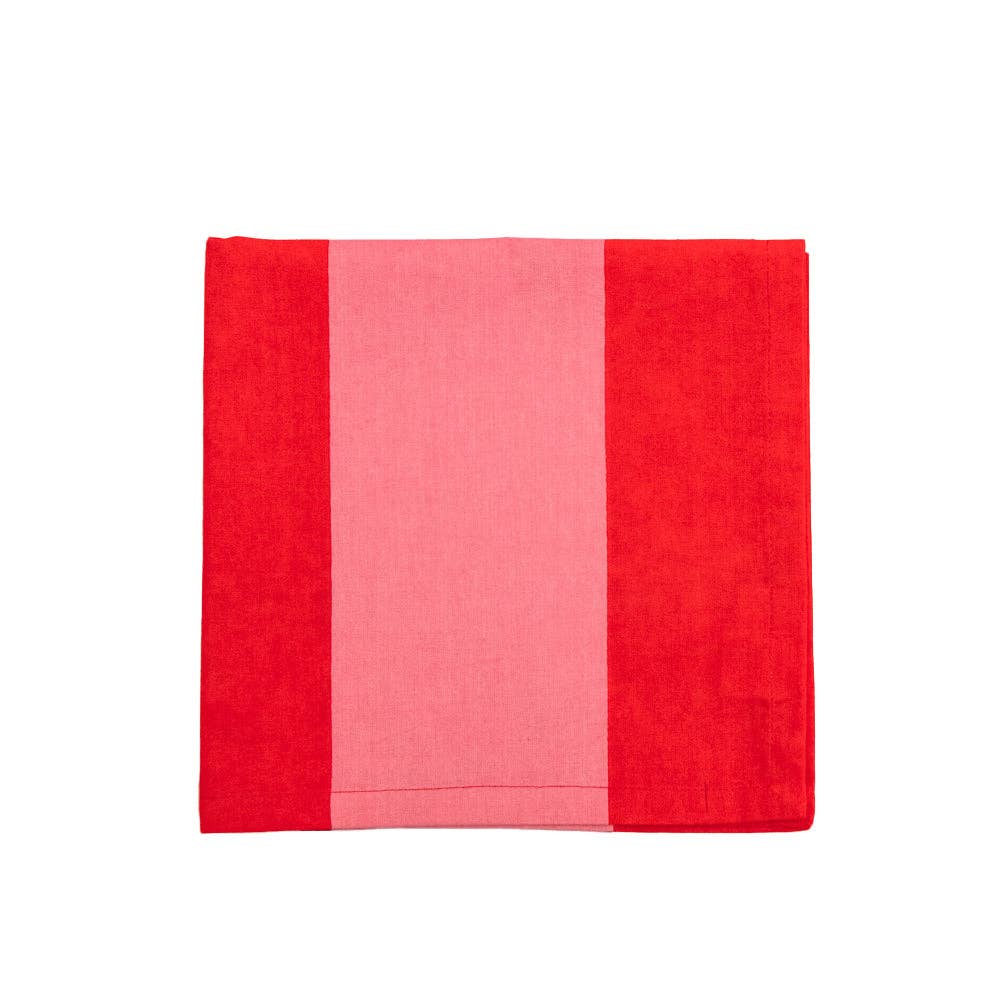 Oh It's Perfect - Wholesale Dinner & Cloth Napkin - Pink Red Striped Napkin Set (6)1