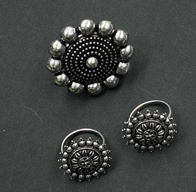 Vastrabhushan - Wholesale Jewellery set - Silver Oxidised Indian Jewelry Set with Necklace & Choker5