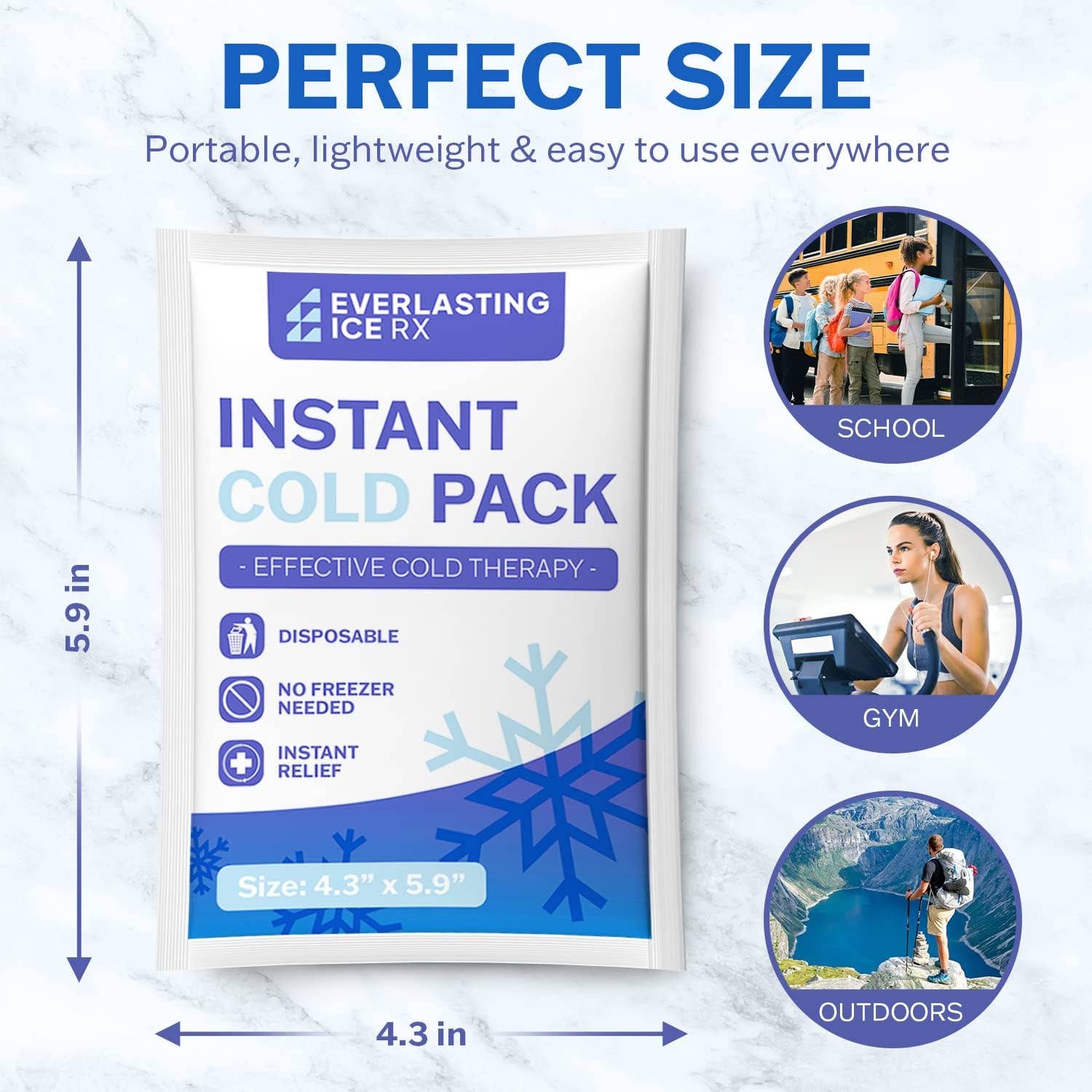 Everlasting Ice RX - Wholesale Ice Pack - 25 Pack - Instant Cold Packs - Instant Ice Packs for Injurie4