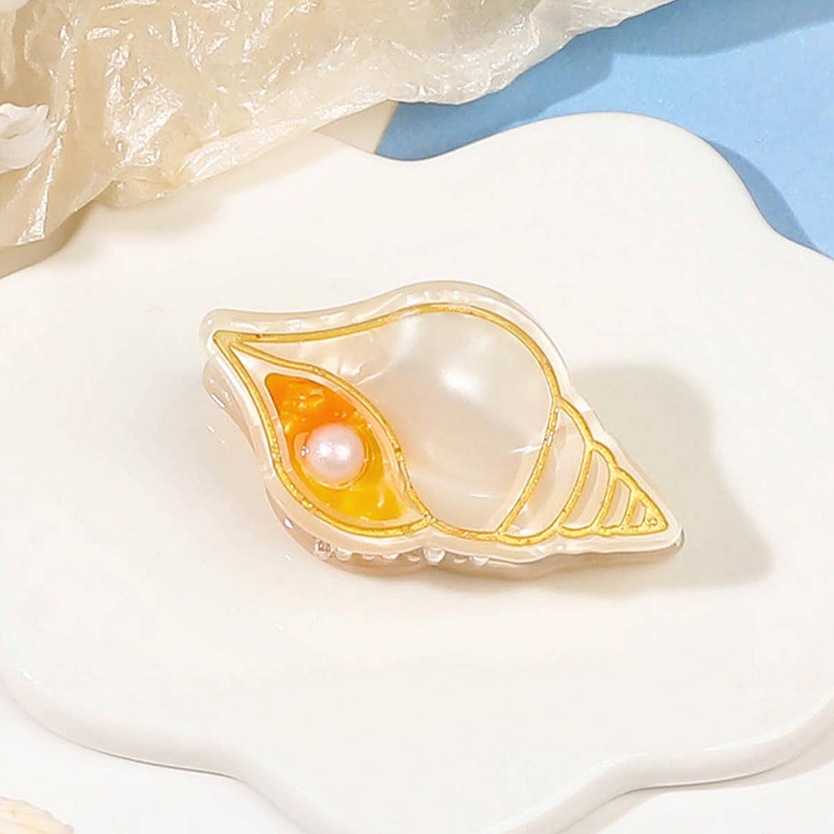 ACCITY - Wholesale Hair Clip - Women's - CUTE OCEAN STARFIS,SEA SNAIL SMALL ACETATE HAIR CLAW CLIPS7