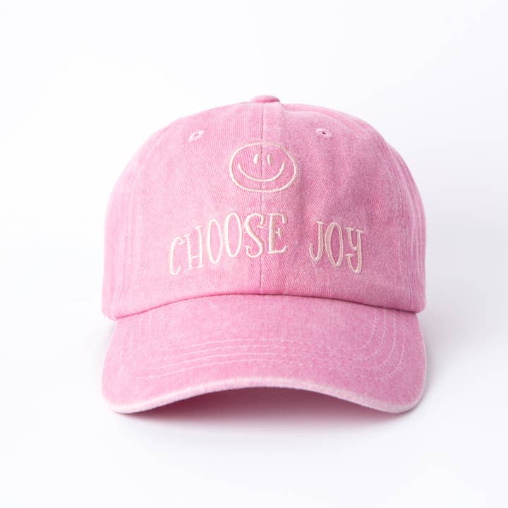 Mauve Pigment Dye Choose Joy Hat for wholesale on Faire