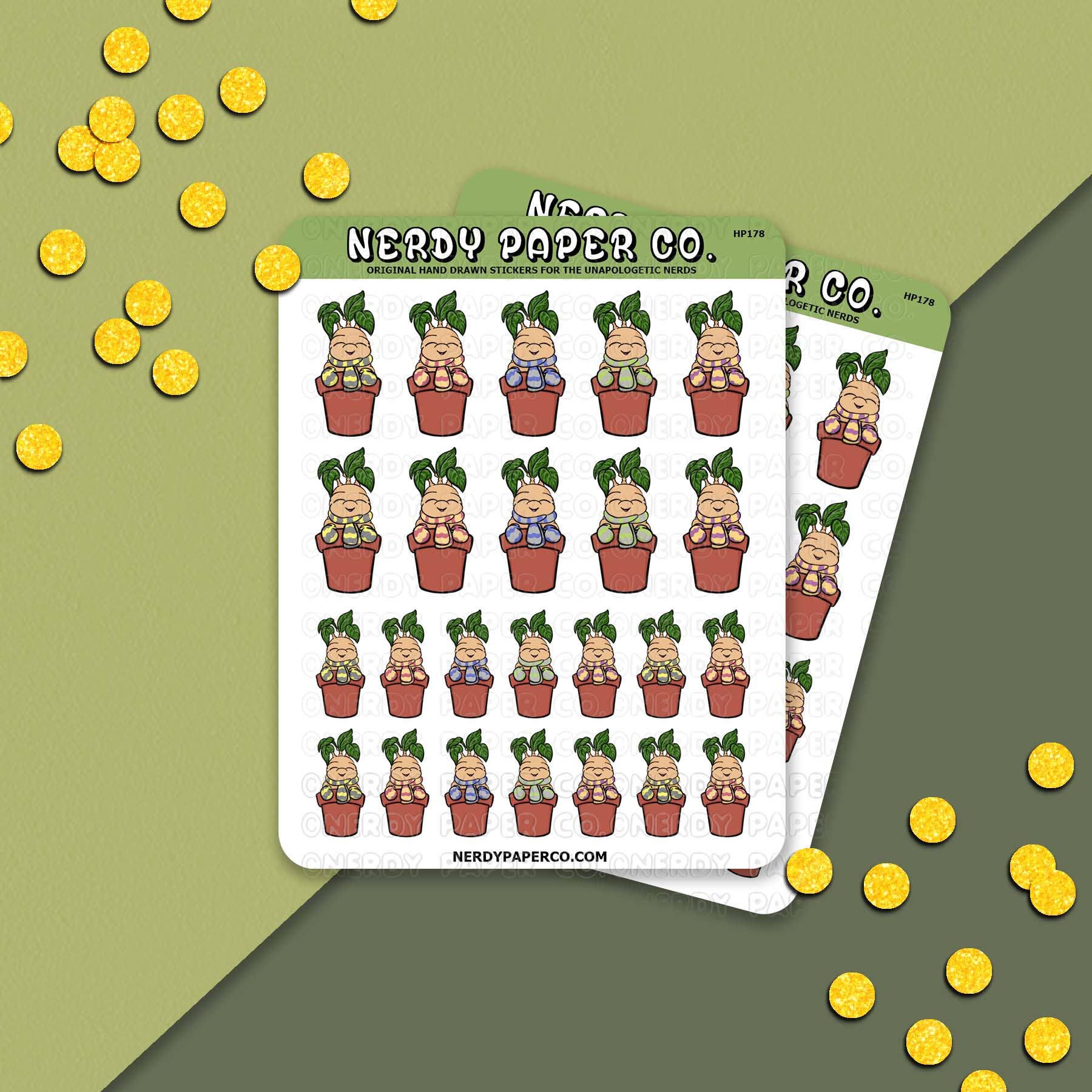 NERDY PAPER CO. – wholesale Klistermärke – Chummy Chum - Handritat planerarklistermärke - Deco | HP1780