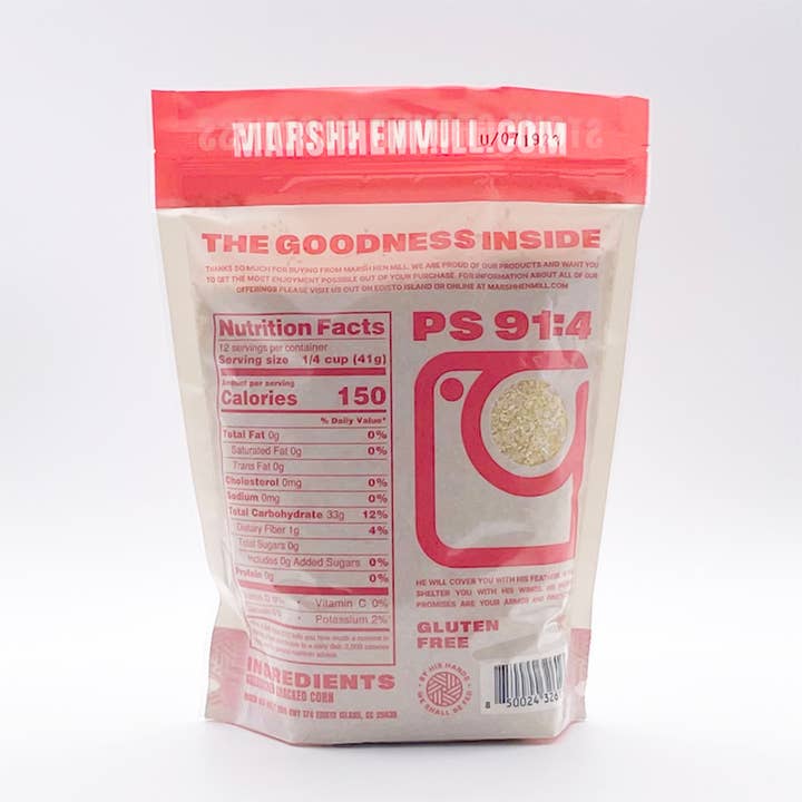 Marsh Hen Mill - Vente Gruau de maïs - Grits mouchetés 1,5 lb (boîte de 12 paquets)2