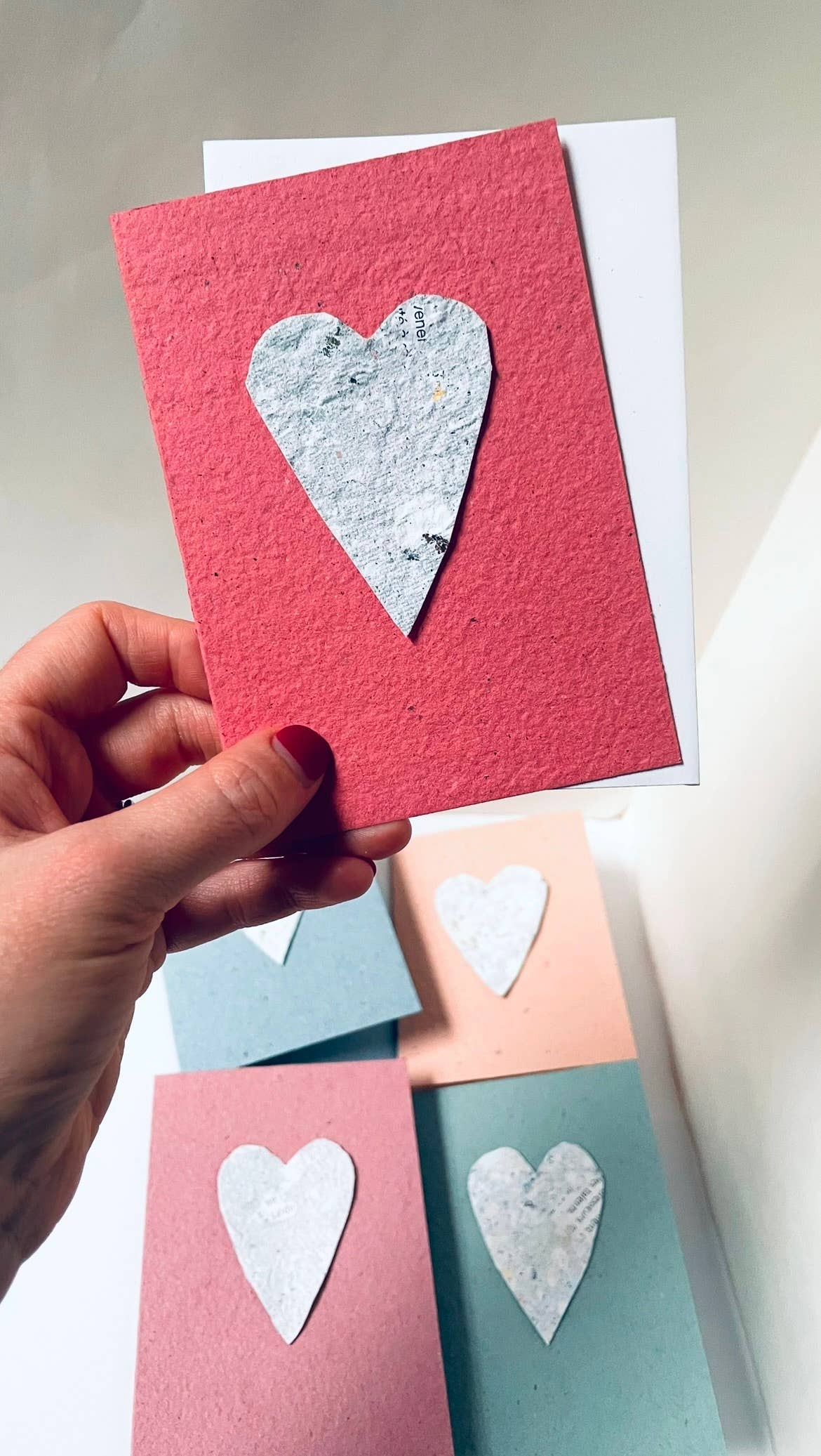 Atelier By Cat – Großhandel Liebeskarte – Mini-Magazin Herz Handgemachte Karten, Umweltfreundliche Papierkarten7