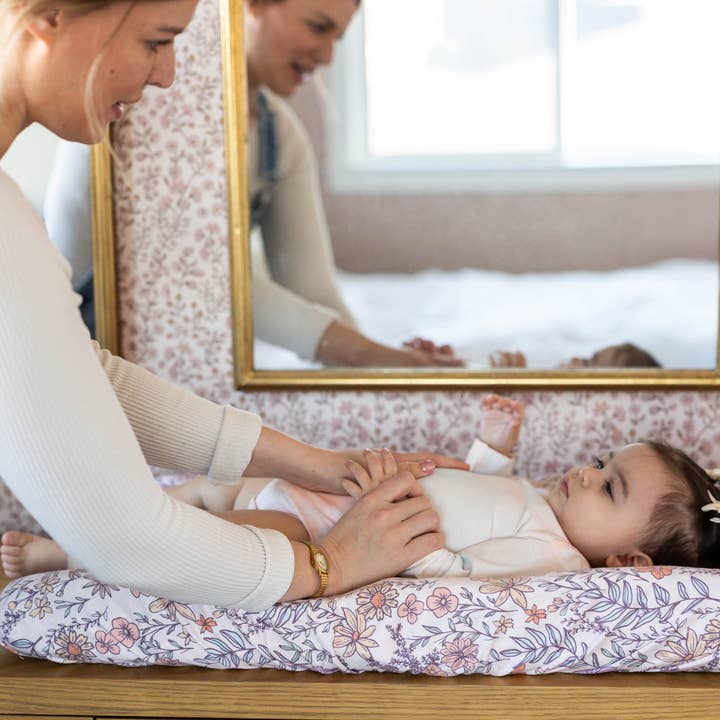 Copper Pearl - Wholesale Changing Mat/Pad Cover - Baby - Premium Knit Diaper Changing Pad Cover - Flora4