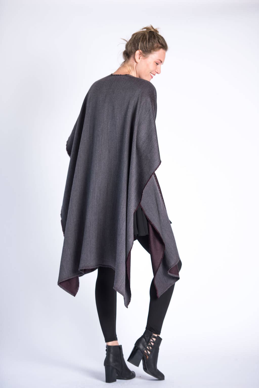 REMOVED BRAND - Wholesale Blouse - Women's - Lara Merino Reversible Wrap3