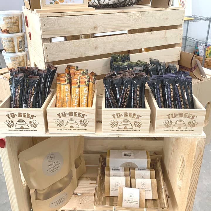 Tu-Bees Honey & Beeswax Candles - Wholesale Honey - Mini Squeeze Honey Pack Starter Display