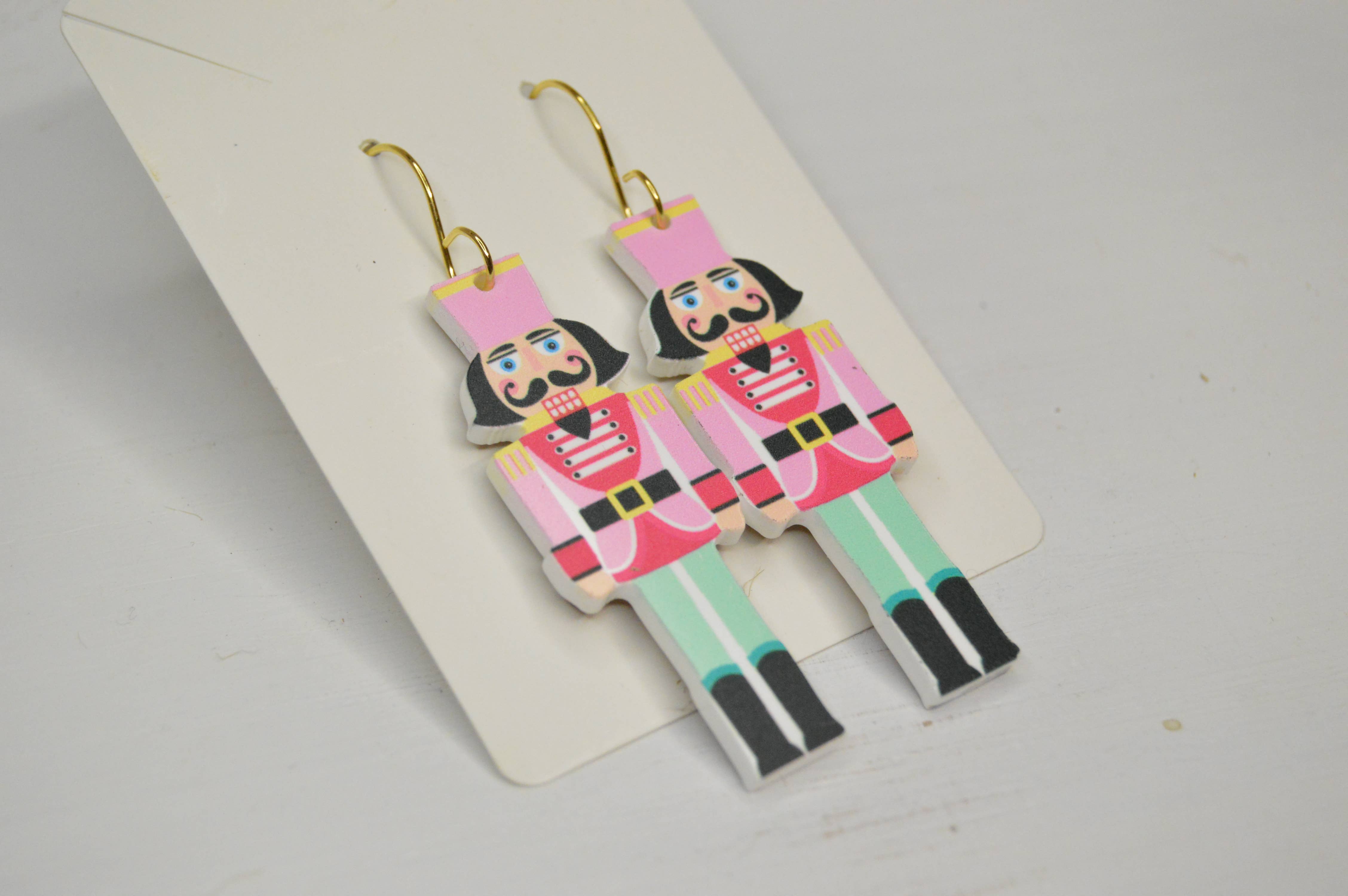 The Adorned Fox – wholesale Dangle earrings – Nutcracker Earrings, Christmas Earrings, Acrylic Earrings1