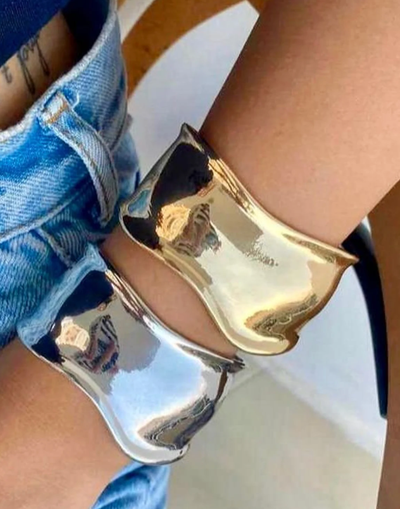 HoopLa – Pulseira de punho por atacado –  Pulseira Wonder Women Women Bone- Aço - Ouro 14K ou Prata2