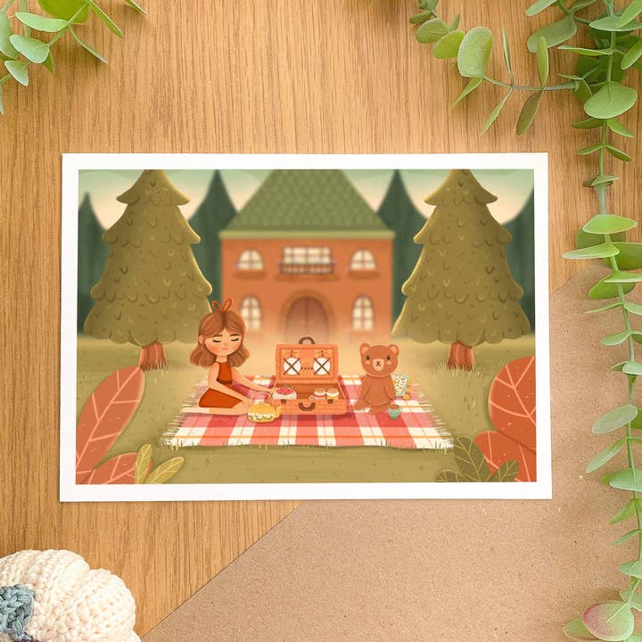 Picnic autunnale - Stampa artistica per la vendita all'ingrosso da parte di Laurel Mae Art