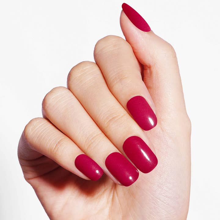 Glanzende Kersenrode Semi-Geharde Gel Nagelstrips | Transparant Kers-2739 voor wholesale door Danni & Toni