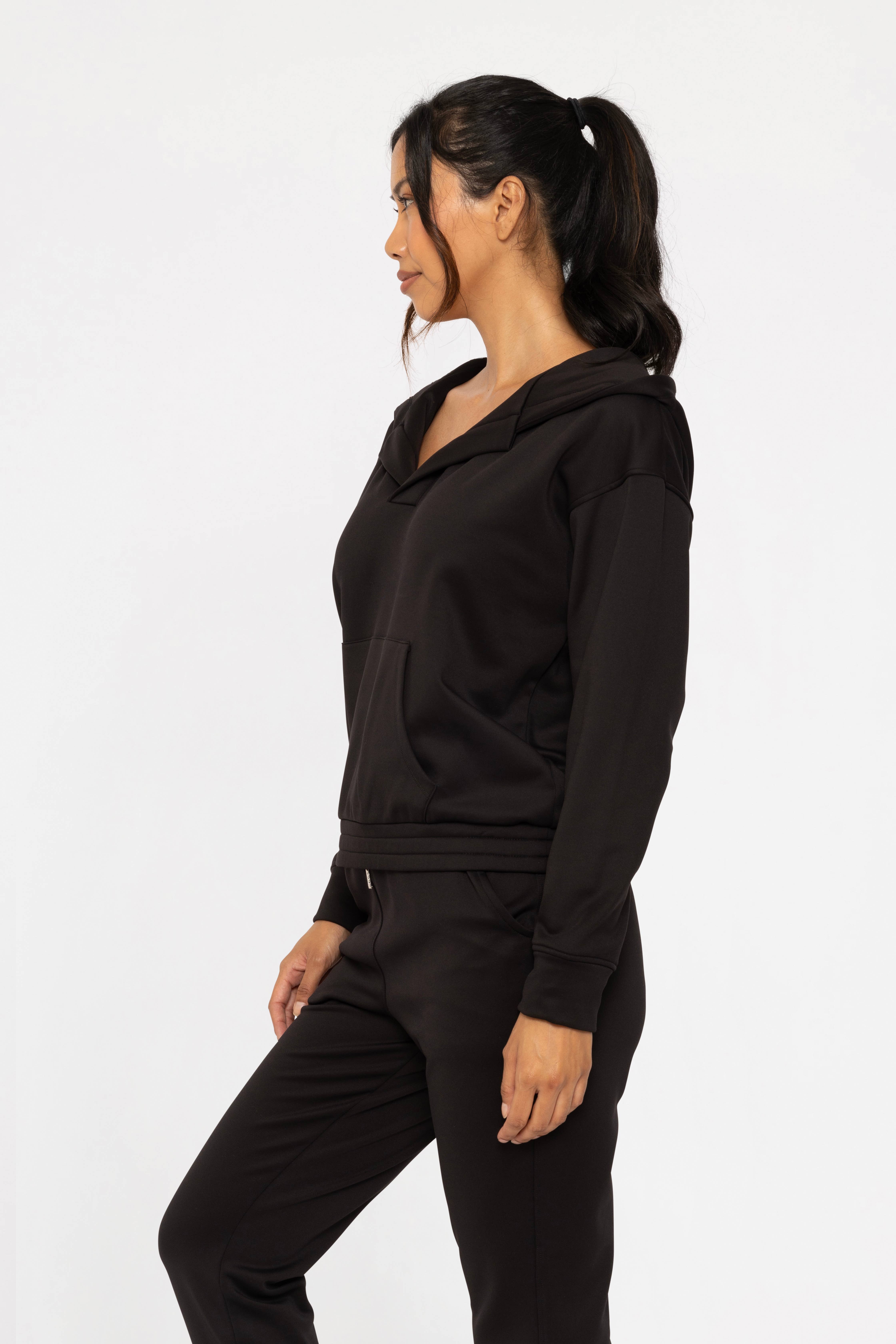 Mono B - Wholesale Hoodie - Women's - Elevated Pullover Henley Hoodie9