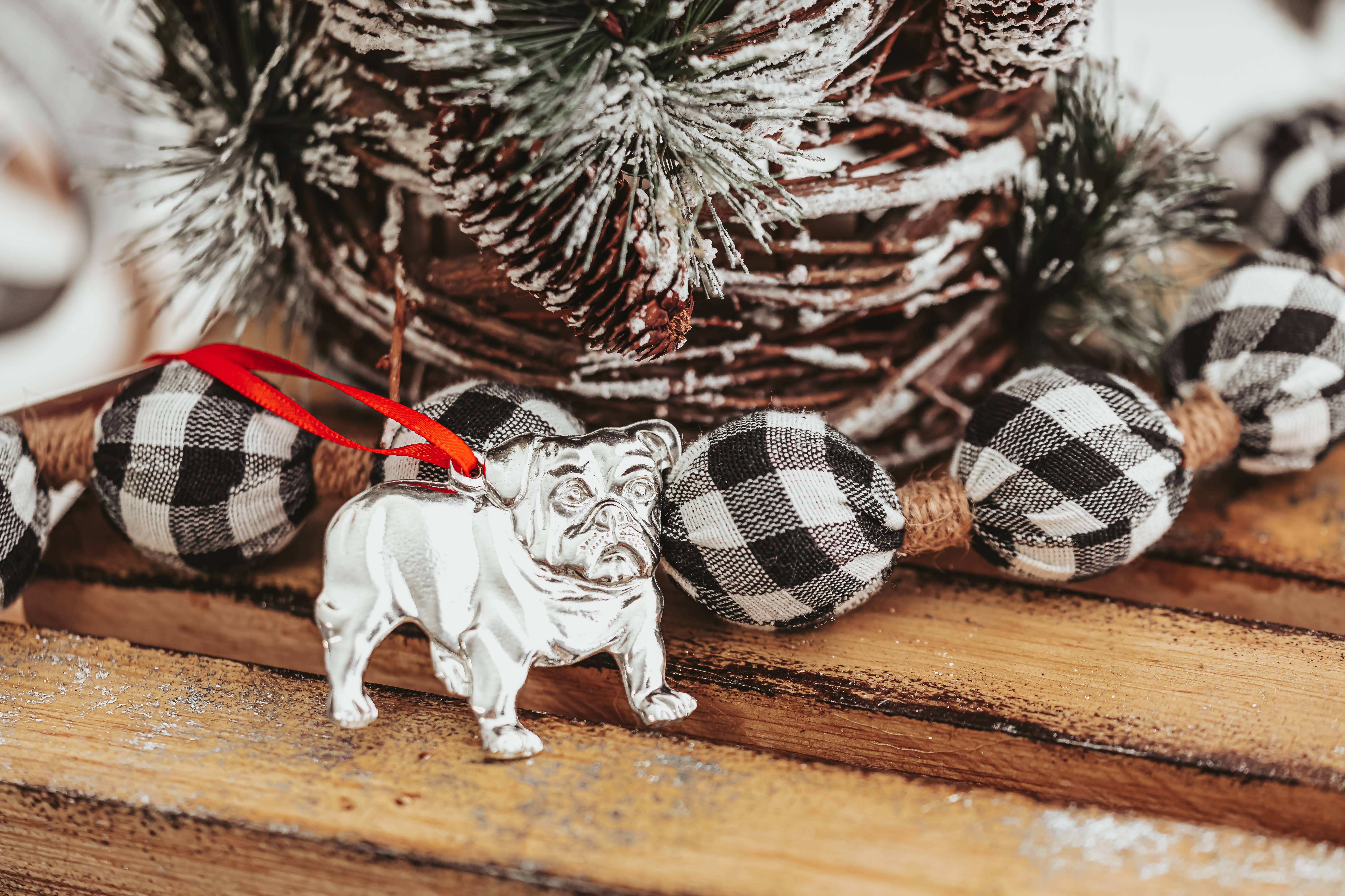 House of Morgan Pewter - Wholesale Ornament - Georgia Gifts - Bulldog - State Symbols - Christmas Ornament5