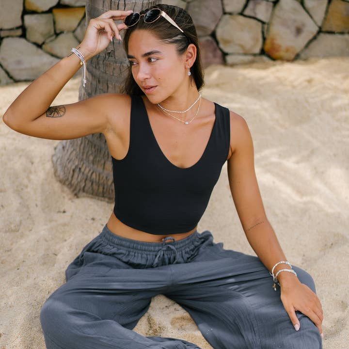 Lotus and Luna - Wholesale Tank Top - Women's - Onyx Restore Ribbed Tank8