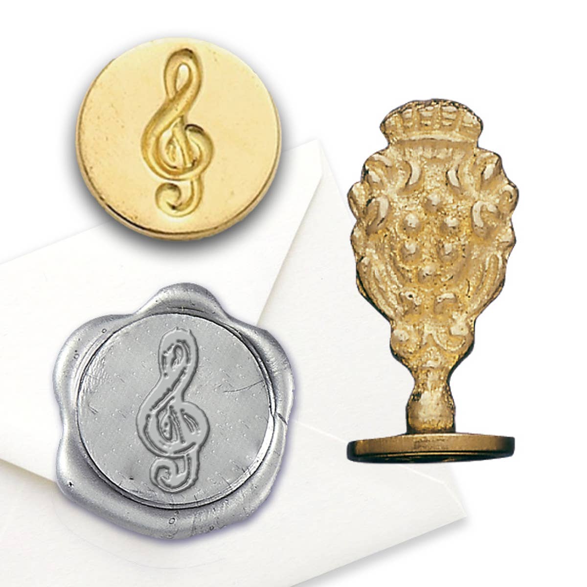 Freund Mayer & Co. - Wholesale Rubber/Decorative Stamp - Florentine Brass Wax Seal Stampers-over 50 popular symbols32