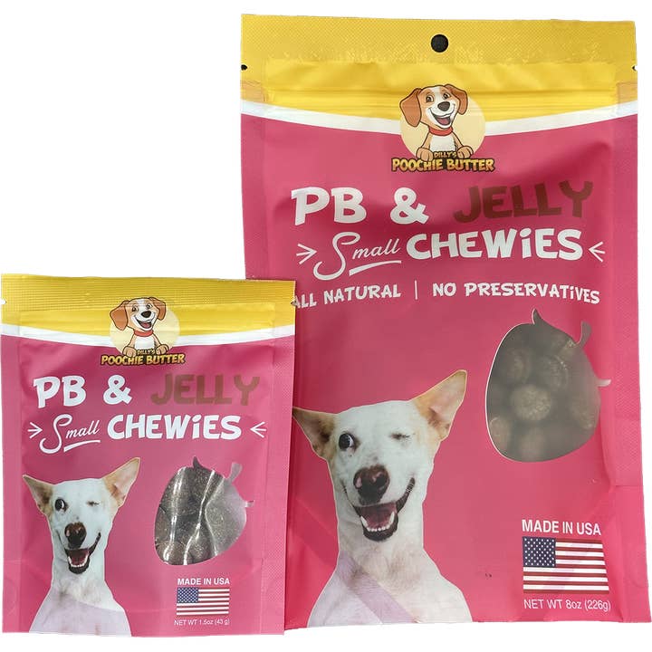 Poochie Butter - Wholesale Pet Treats - Dog - Peanut Butter & Jelly Small Chewy Dog Treats5