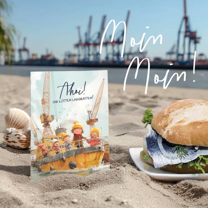 LOViLEE - Wholesale Postcard - Hamburg Holiday Greetings | Hamburg Postcard | No. HH-Illu-011