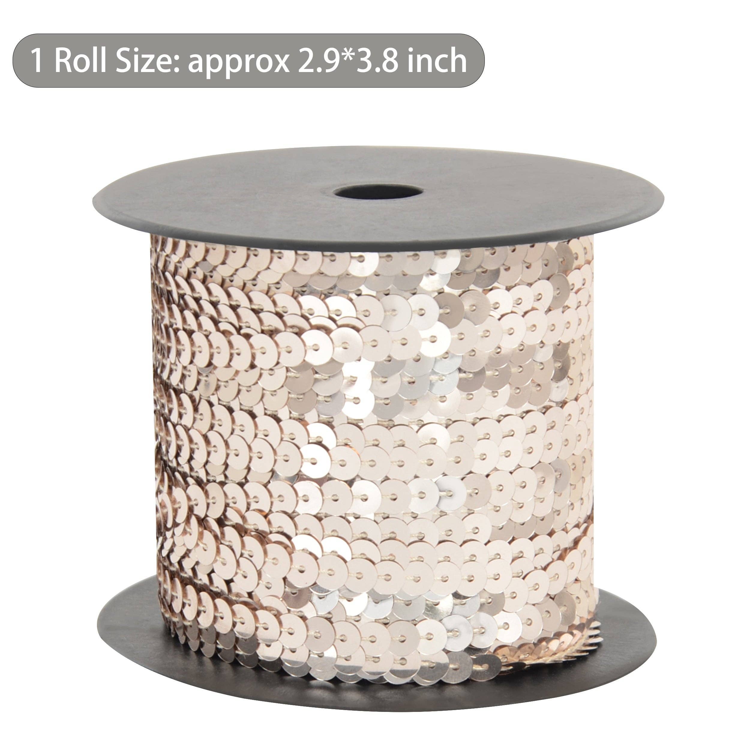 AK Brand - Venta al por mayor Material para manualidades - Tira de Lentejuelas Planas 6mm Lentejuela Metálica Adorno de Lentejuelas43