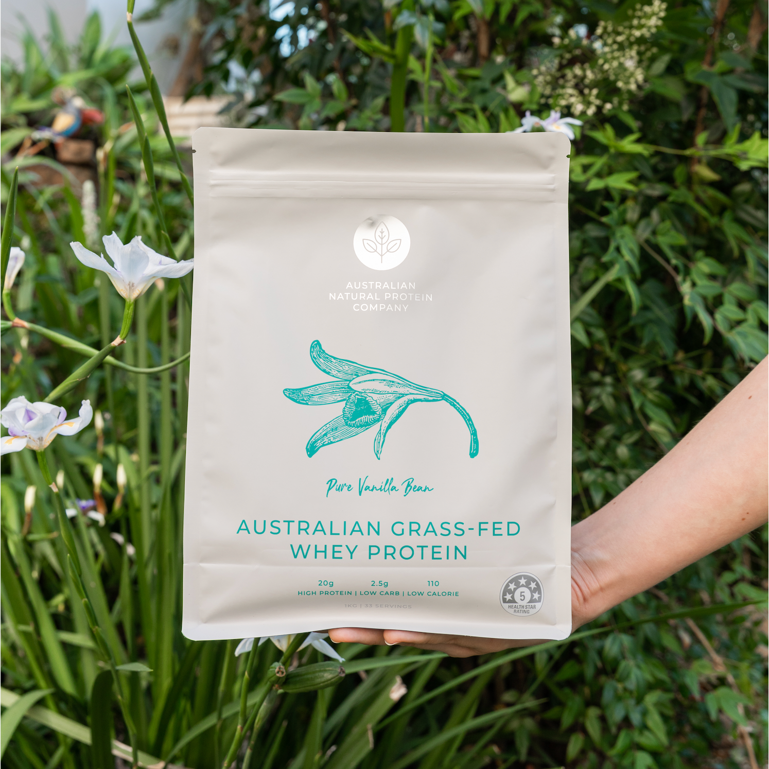 Australian Natural Protein Company - Vente Poudres protéinées/superaliments - Protéine de lactosérum nourrie à l'herbe en poudre pure gousse2
