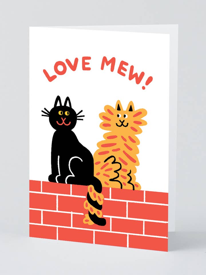 ‘Love Mew’ Greetings Card for wholesale by Wrap