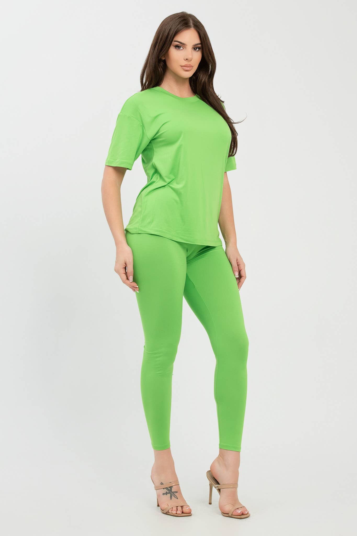 Julia by LoveJ – wholesale Set med topp och byxa – Dam – Set med borstad Dty rundhalsad topp och leggings41