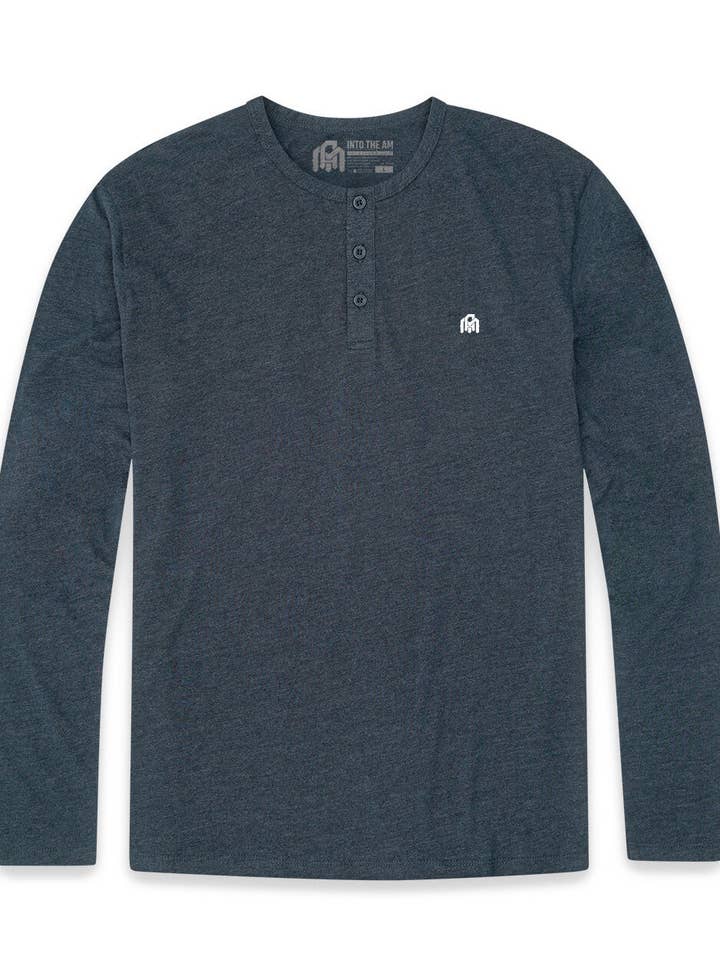 INTO THE AM – Großhandel T-Shirt – Herren – Langarm-Henley-Shirt für Herren (Marke)