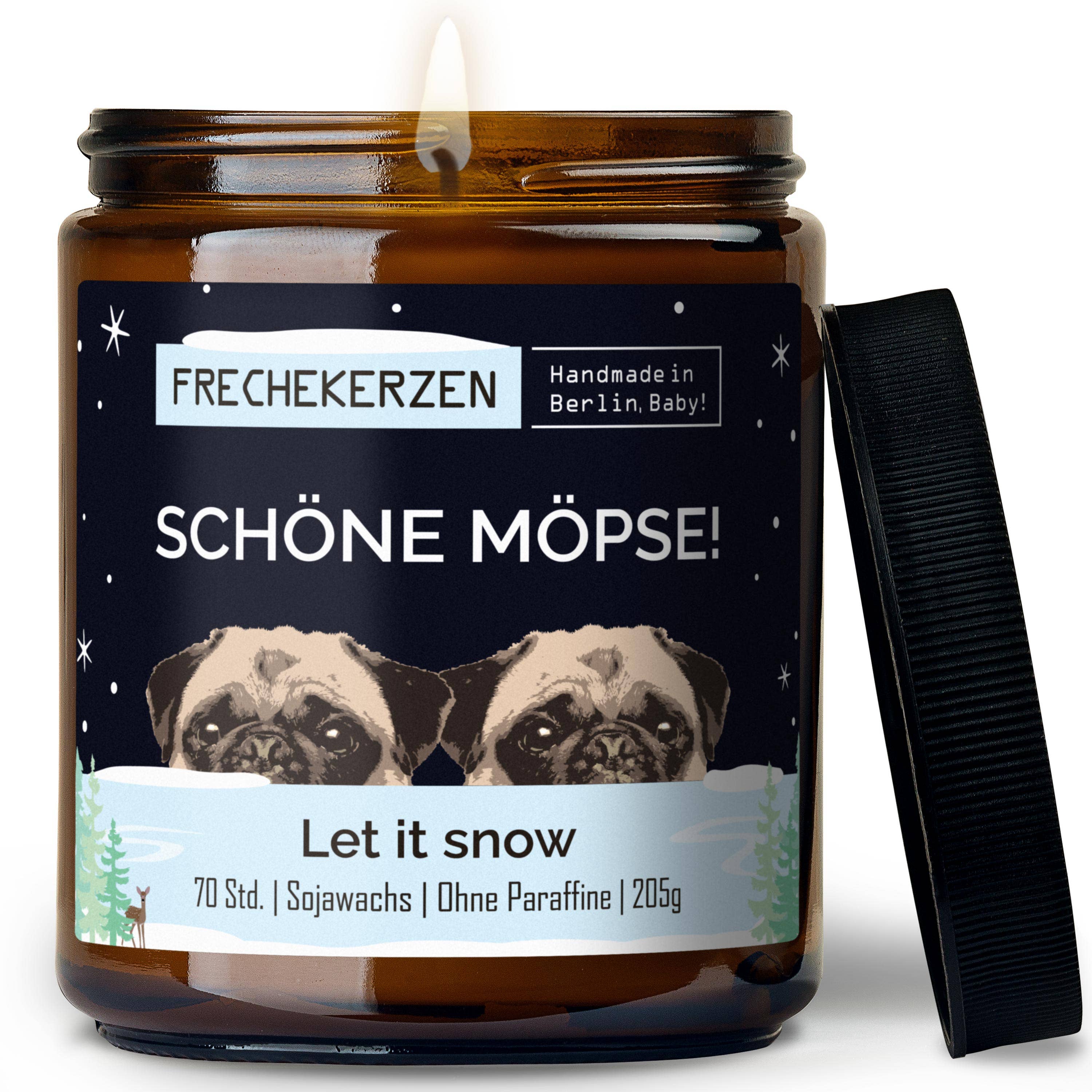 mysoy‎® Duftkerzen-Manufaktur – Großhandel Kerze im Glas / gefüllte Kerze – Duftkerze mit Spruch | schöne möpse!| Geschenk Soja14