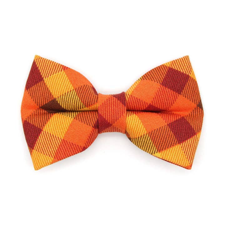 Made By Cleo – wholesale Fluga - Katt och hund – ”Kanel” - Fall Plaid Fluga för katter + Små hundar