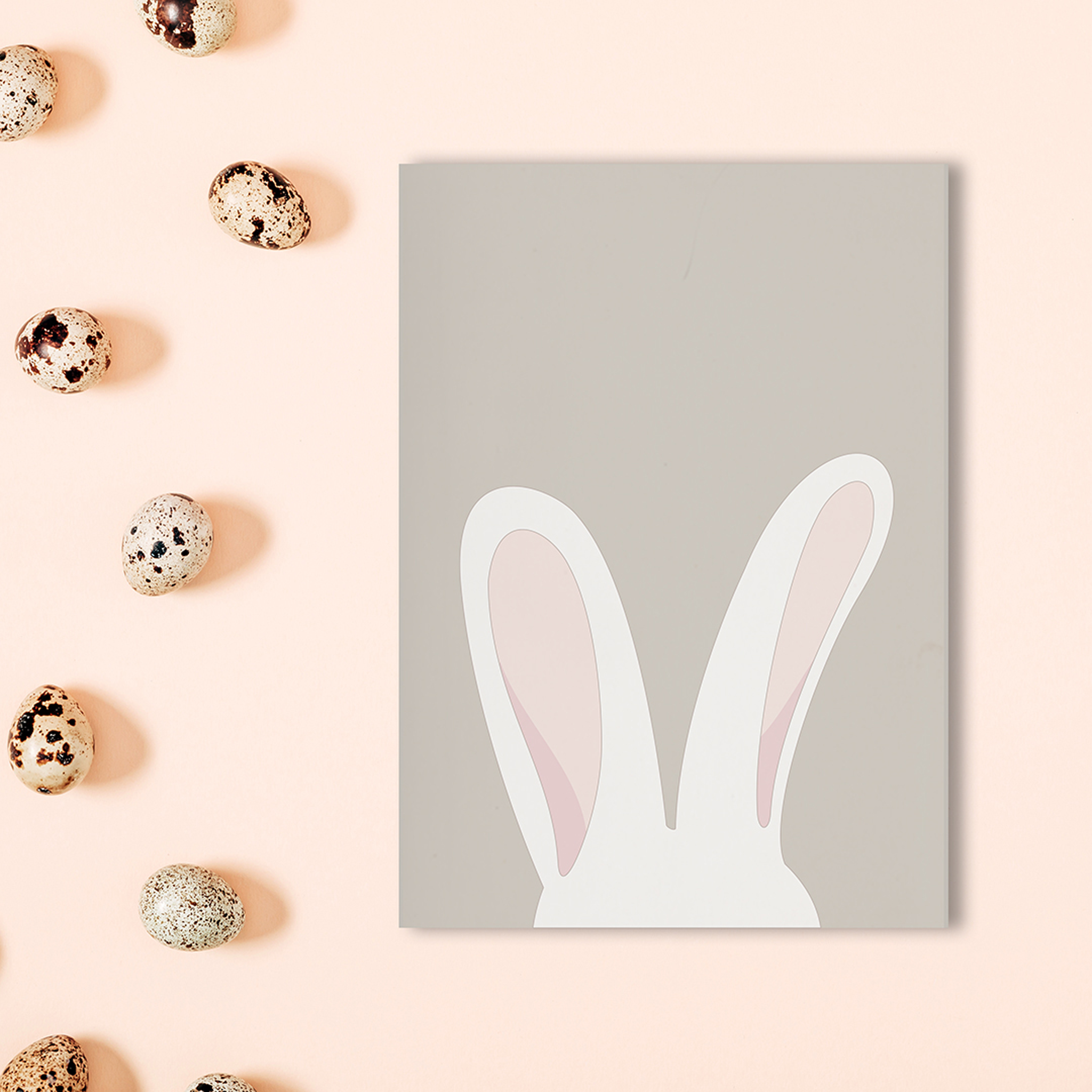 My Pretty Circus - Wholesale Easter Card - Simple Easter card: Happy Easter card bunny ears pink4