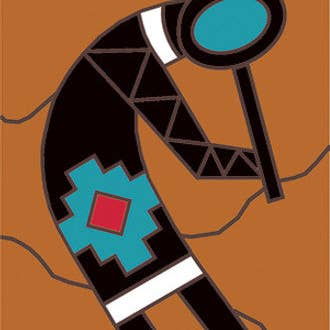 Kokopelli Adobe 3x6 Tile (1002) for wholesale by Earthtones Tile