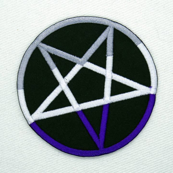Asexual Pride Pentagram Jern På Patch for engroshandel hos Junkyard Witch