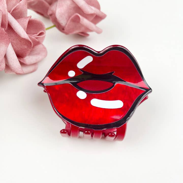 mildstyles - Wholesale Hair Clip - Women's - Mother's day gift Red Lips Kiss Spring Hair Claw Clips6