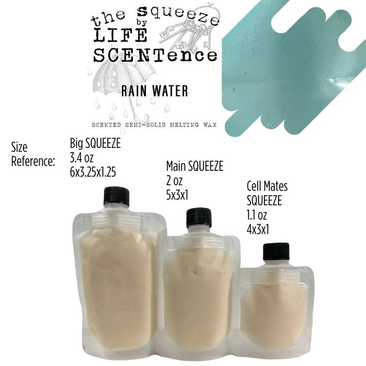 Rain Water Squeeze Wax Melt 3 Sizes Available for wholesale by Life SCENTence