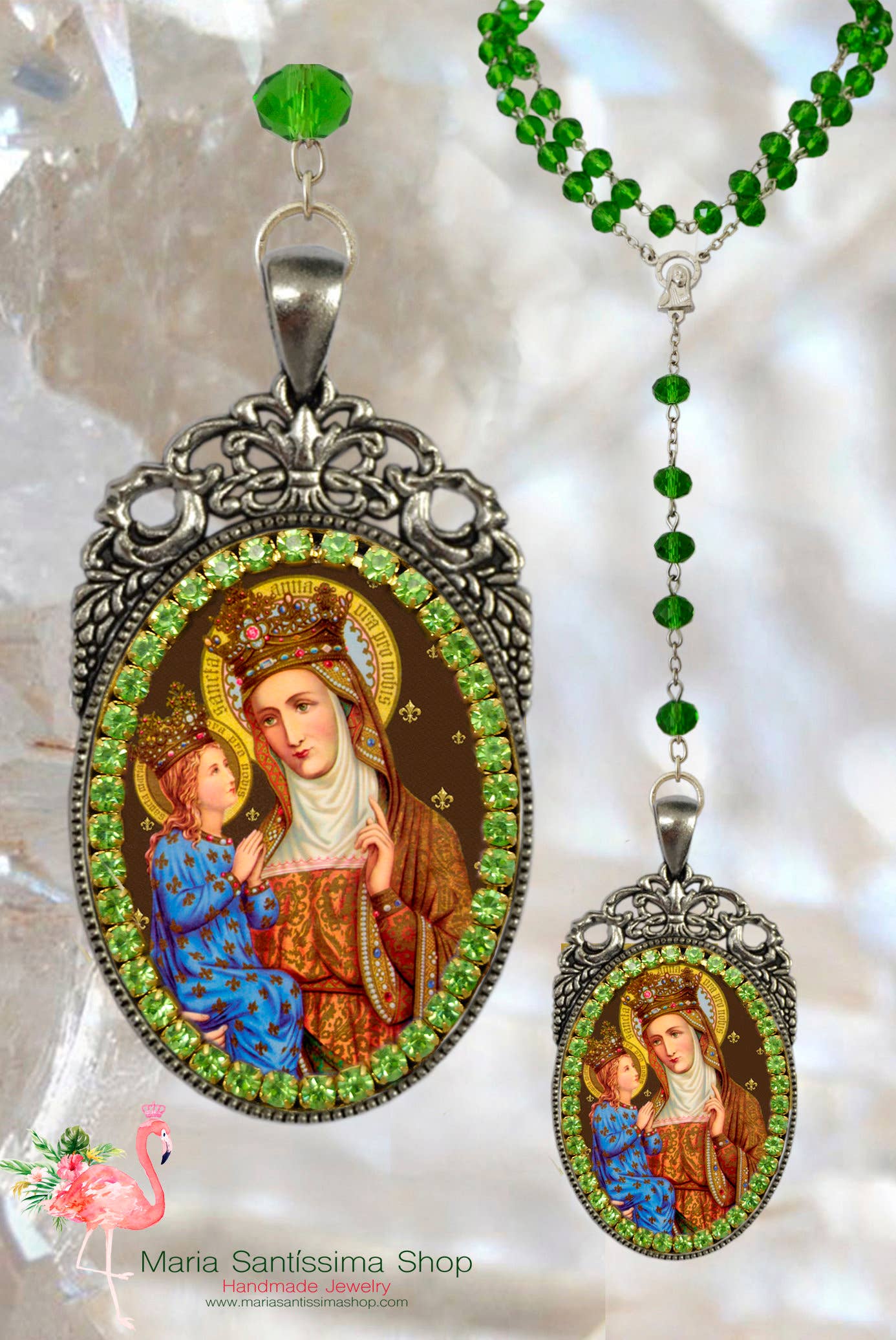 MariaSantissimaShop – Großhandel Kette mit Anhänger/Charm – Saint Anne — Rosenkranz - Patronin der kinderlosen Menschen; Kinder; Hausfrauen; Hausfrauen; Bergleute; Mütter; Armut; Schwangerschaft & Sterilität4